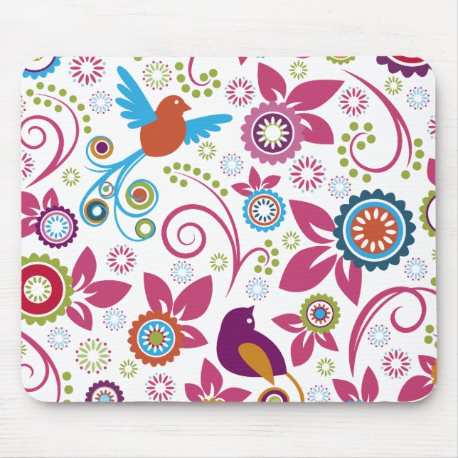 Mousepad Teste padrão floral (Frente)