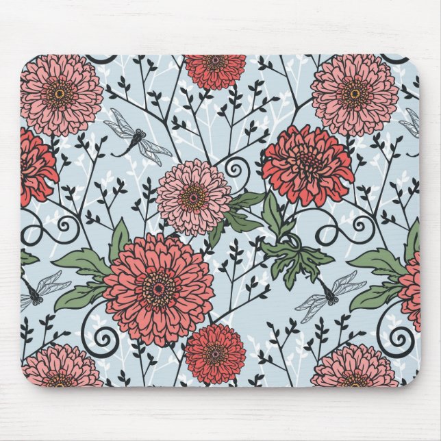 Mousepad Teste padrão floral 3 (Frente)