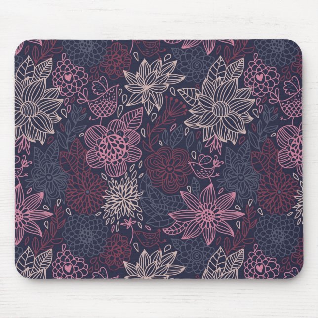 Mousepad Teste padrão floral 4 (Frente)