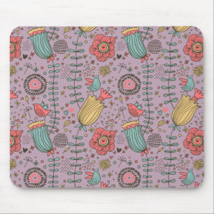 Mousepad Teste padrão floral à moda com flores