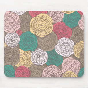 Mousepad Teste padrão floral à moda. Floral brilhante