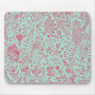 Mousepad Teste padrão floral bonito do verão
