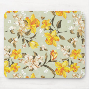 Mousepad Teste padrão floral brilhante bonito à moda
