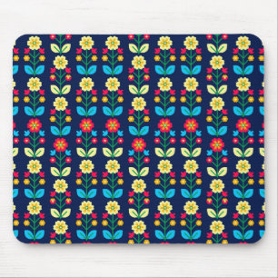 Mousepad Teste padrão floral colorido