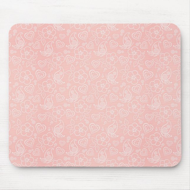 Mousepad Teste padrão floral decorativo (Frente)