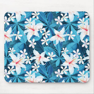Mousepad Teste padrão floral do hibiscus tropical