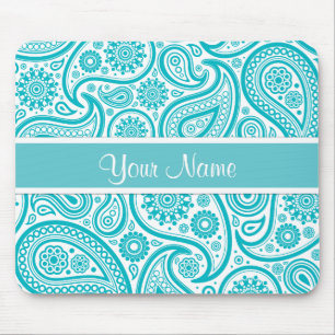 Mousepad Teste padrão floral do monograma de Paisley da