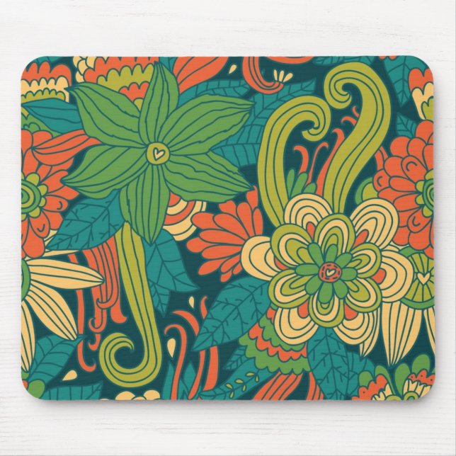 Mousepad Teste padrão floral do verão (Frente)