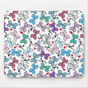 Mousepad Teste padrão floral dos namorados