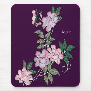 Mousepad Teste padrão floral elegante das peônias delicad