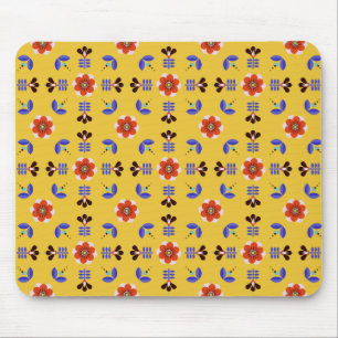Mousepad Teste padrão floral geométrico do estilo