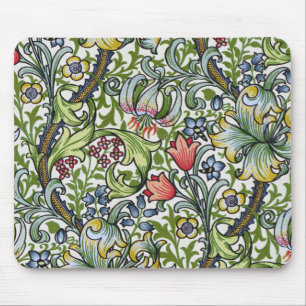 Mousepad Teste padrão floral H de chintz do lírio dourado
