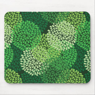 Mousepad Teste padrão floral verde