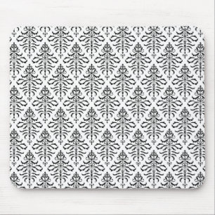 Mousepad Teste padrão frondoso da repetição do damasco -