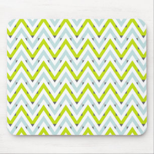 Mousepad Teste padrão geométrico azul & verde da hortelã