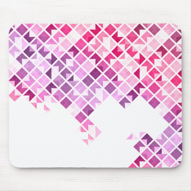 Mousepad Teste padrão geométrico do roxo, o cor-de-rosa & o (Frente)
