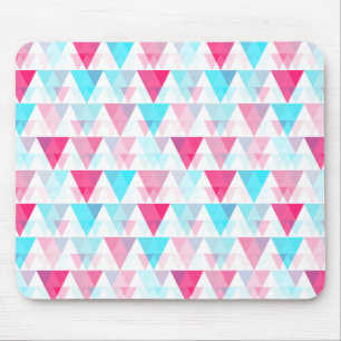 Mousepad Teste padrão geométrico dos triângulos azuis e