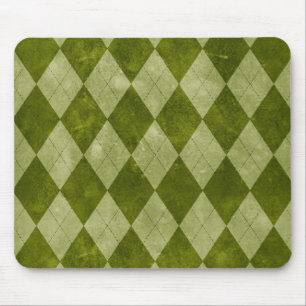 Mousepad Teste padrão geométrico verde Mossy clássico de