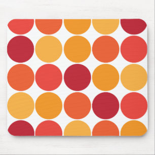 Mousepad Teste padrão grande alaranjado vermelho corajoso