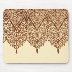 Mousepad Teste padrão indiano do design do vintage do laç