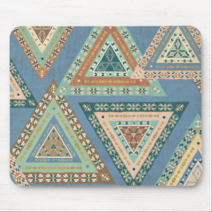 Mousepad Teste padrão indiano tribal   azul exterior de Ge
