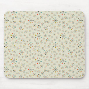 Mousepad Teste padrão inspirado atômico do meio século