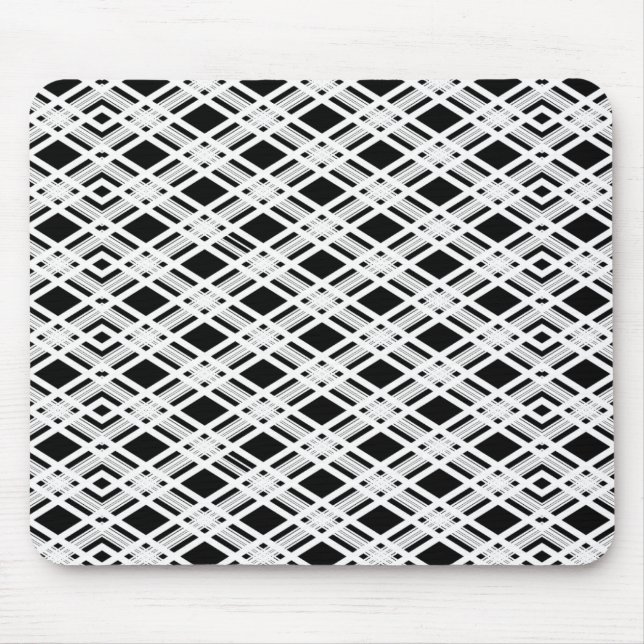Mousepad Teste padrão listrado da xadrez (Frente)