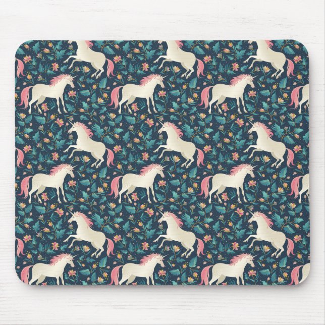 Mousepad Teste padrão mágico bonito do unicórnio (Frente)