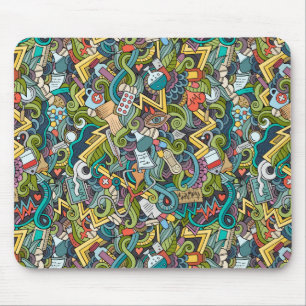 Mousepad Teste padrão médico do ícone da arte abstracta