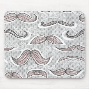 Mousepad Teste padrão na moda do bigode