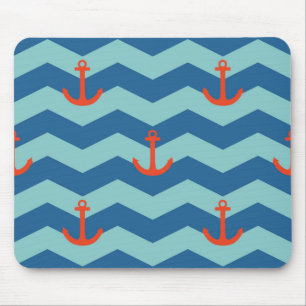 Mousepad Teste padrão náutico de Chevron