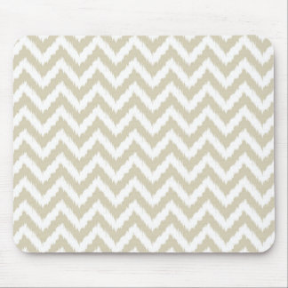 Mousepad Teste padrão neutro de Tan Chevron
