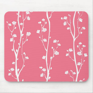 Mousepad Teste padrão oriental da flor da ameixa