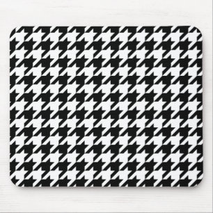 Mousepad Teste padrão preto & branco de Houndstooth