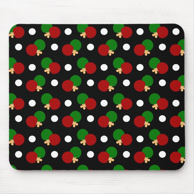 Mousepad Teste padrão preto do pong do sibilo (Frente)
