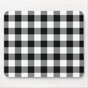 Mousepad Teste padrão preto e branco do guingão