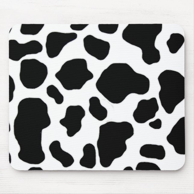 Mousepad teste padrão preto e branco do impressão da vaca (Frente)