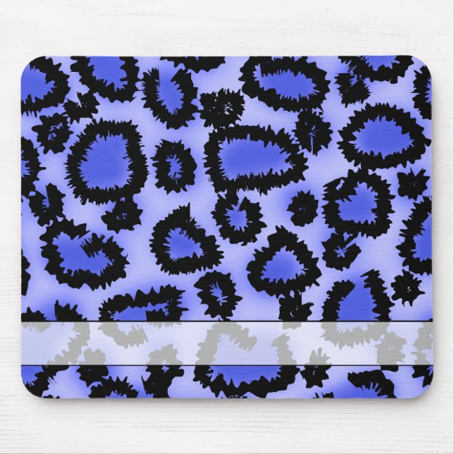 Mousepad Teste padrão preto e Roxo-Azul do impressão do (Frente)