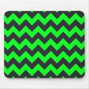 Mousepad Teste padrão preto verde de néon da viga