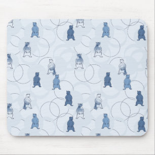 Mousepad teste padrão que caracteriza um urso de urso