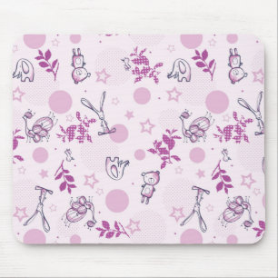 Mousepad teste padrão que indica animais do bebê do vinta