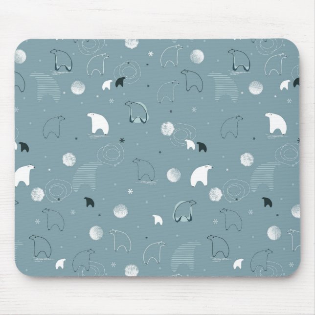 Mousepad teste padrão que indica um polar bonito (Frente)