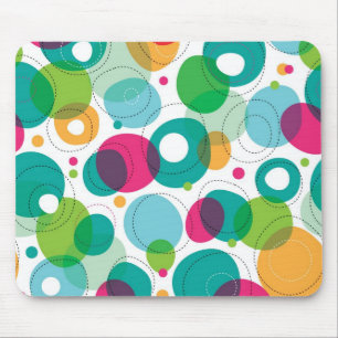 Mousepad Teste padrão redondo dos miúdos das bolhas