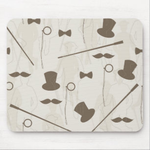 Mousepad Teste padrão retro para o homem 2