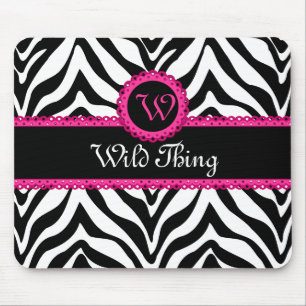 Mousepad Teste padrão selvagem e laço da zebra