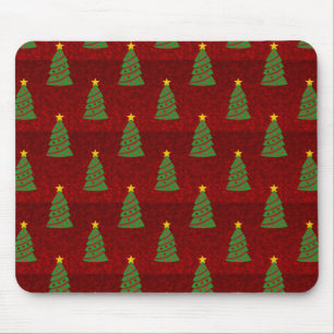 Mousepad Teste padrão sem emenda com árvores de Natal