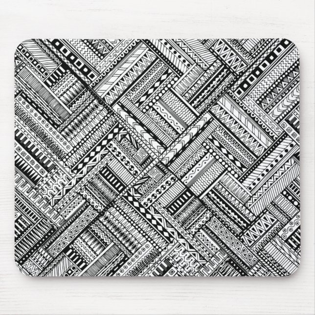 Mousepad Teste padrão tribal inspirado da arte (Frente)