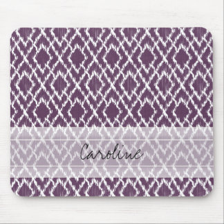 Mousepad Teste padrão tribal roxo do diamante de Ikat da