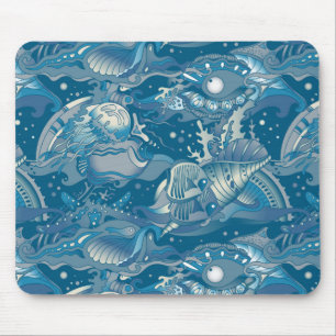 Mousepad Teste padrão tropical do mar