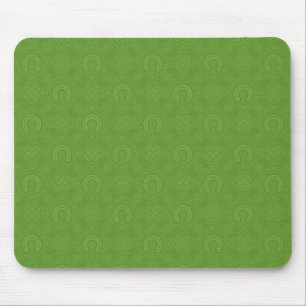 Mousepad Teste padrão verde afortunado dos ícones